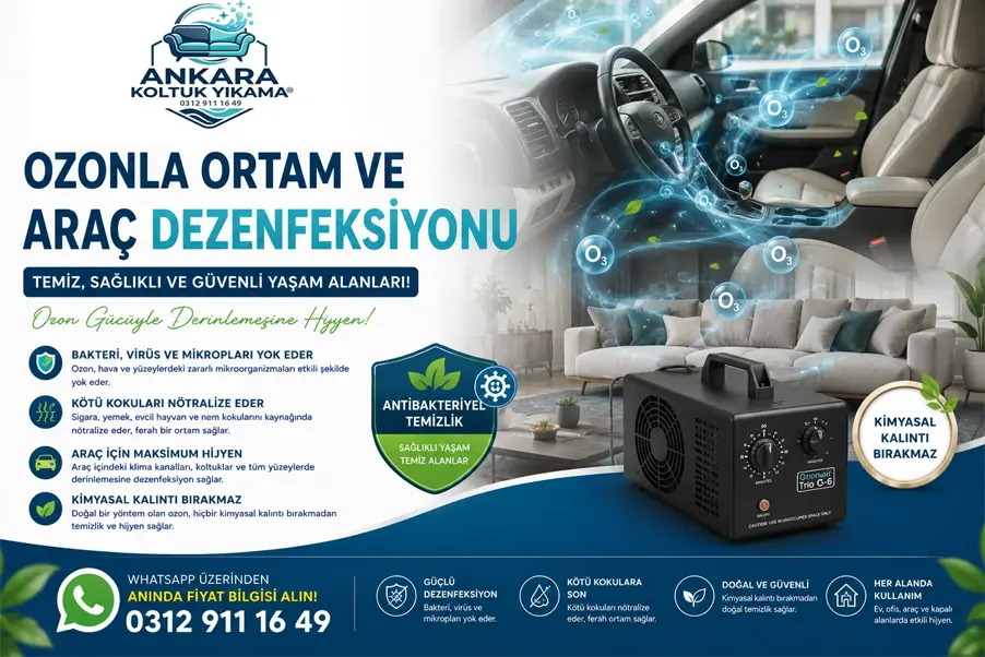 Ankara Buharlı Koltuk Yıkama Hizmeti