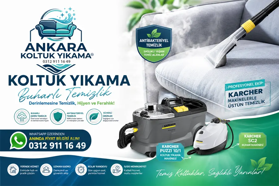 Ankara Buharlı Koltuk Yıkama Hizmeti