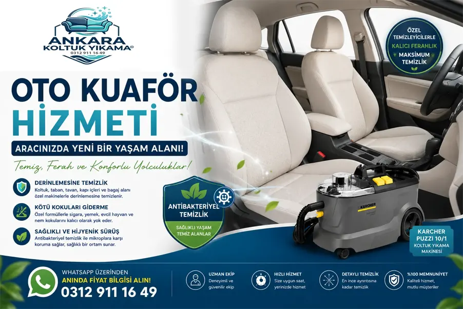 Ankara Buharlı Koltuk Yıkama Hizmeti
